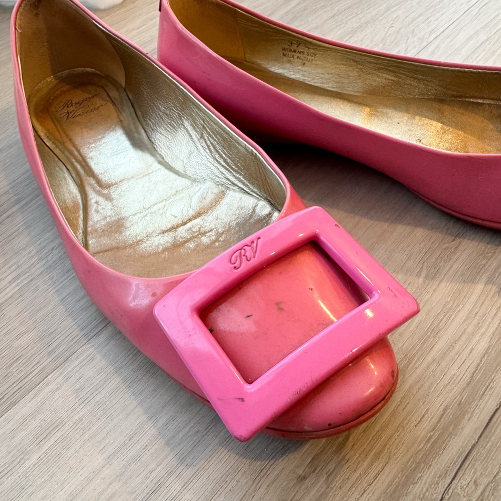 Authentic Roger Vivier Pink Gommette Flats - Picture 3 of 9